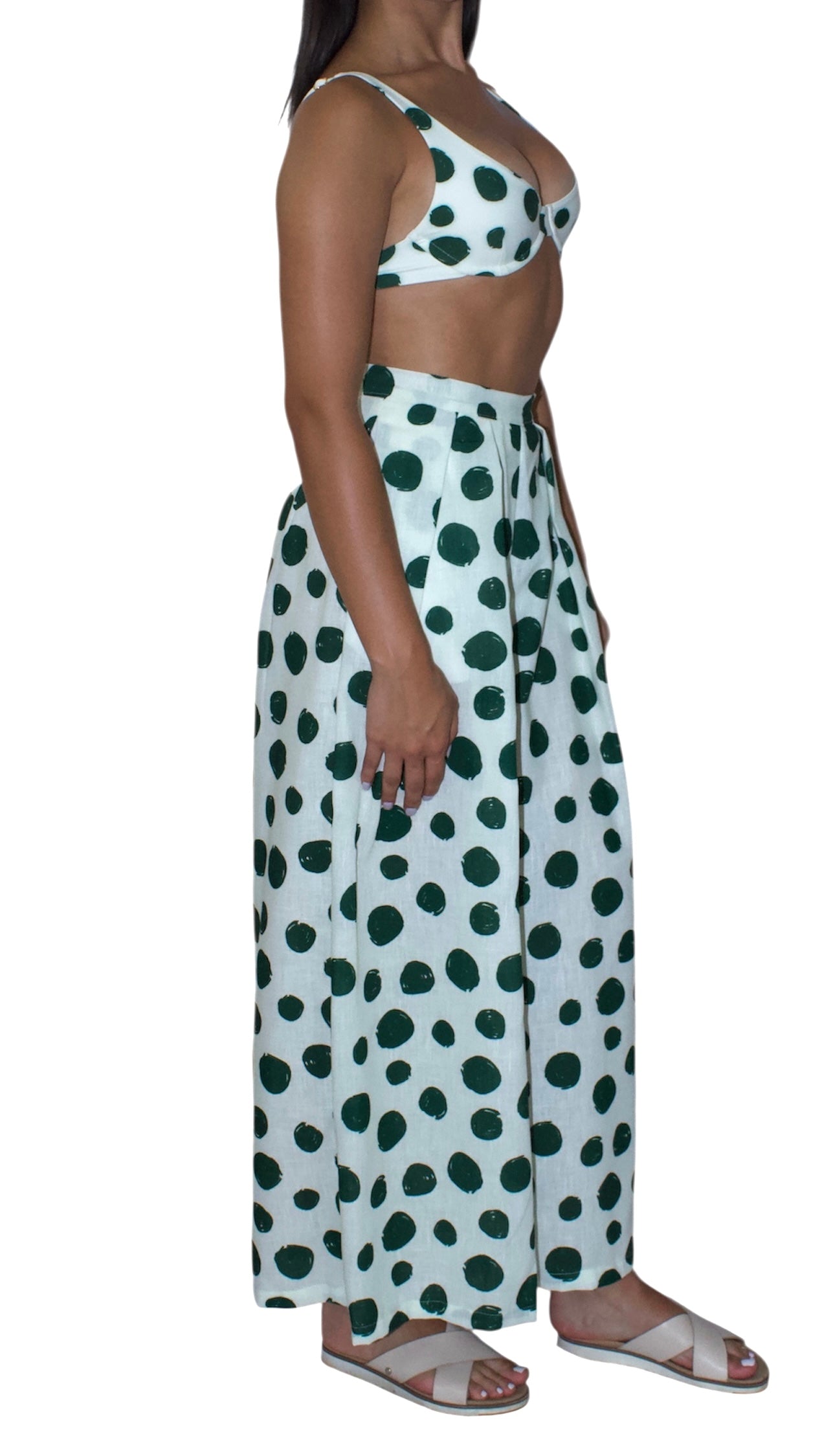 Azure wide leg trouser
