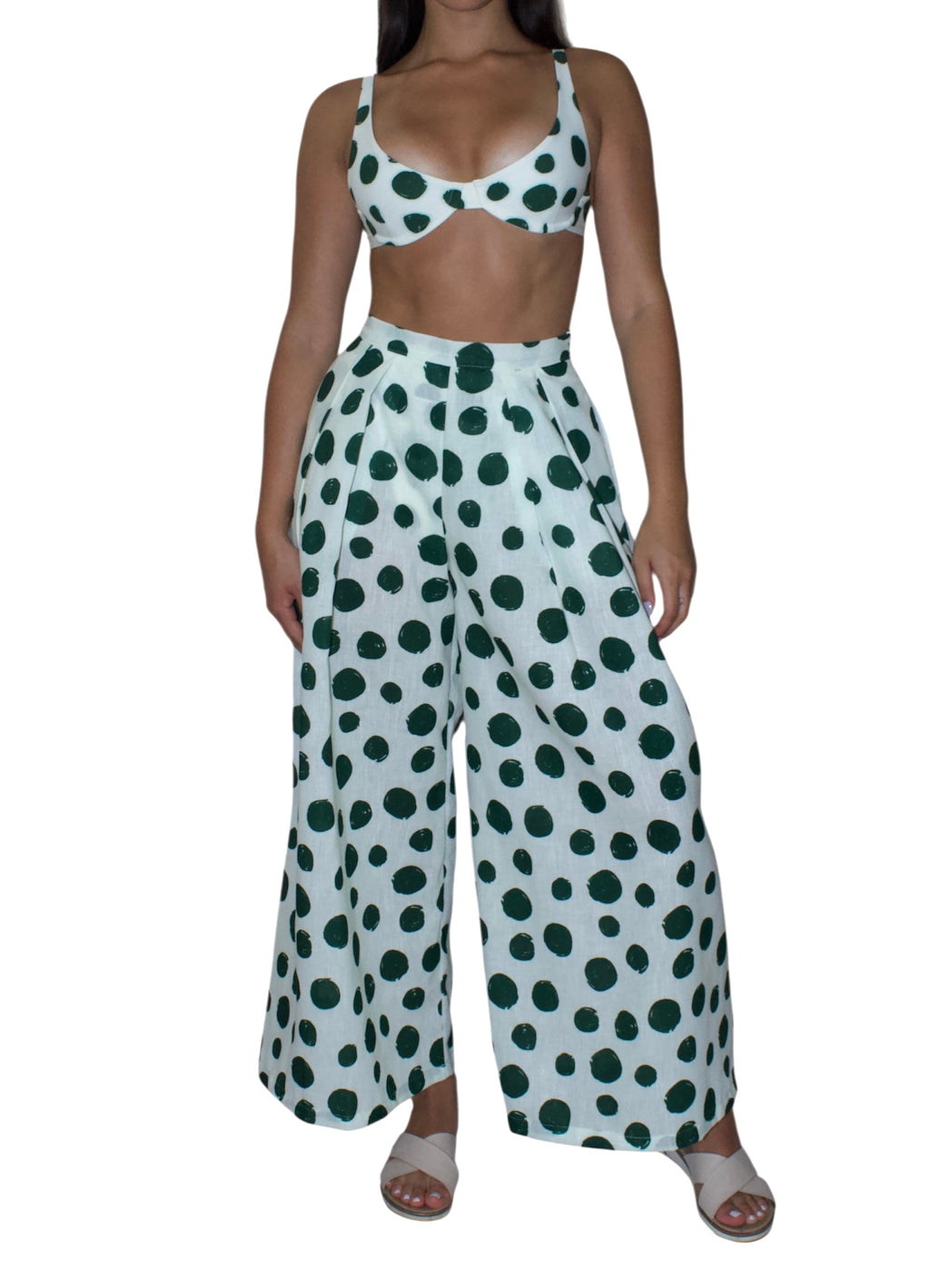 Azure wide leg trouser