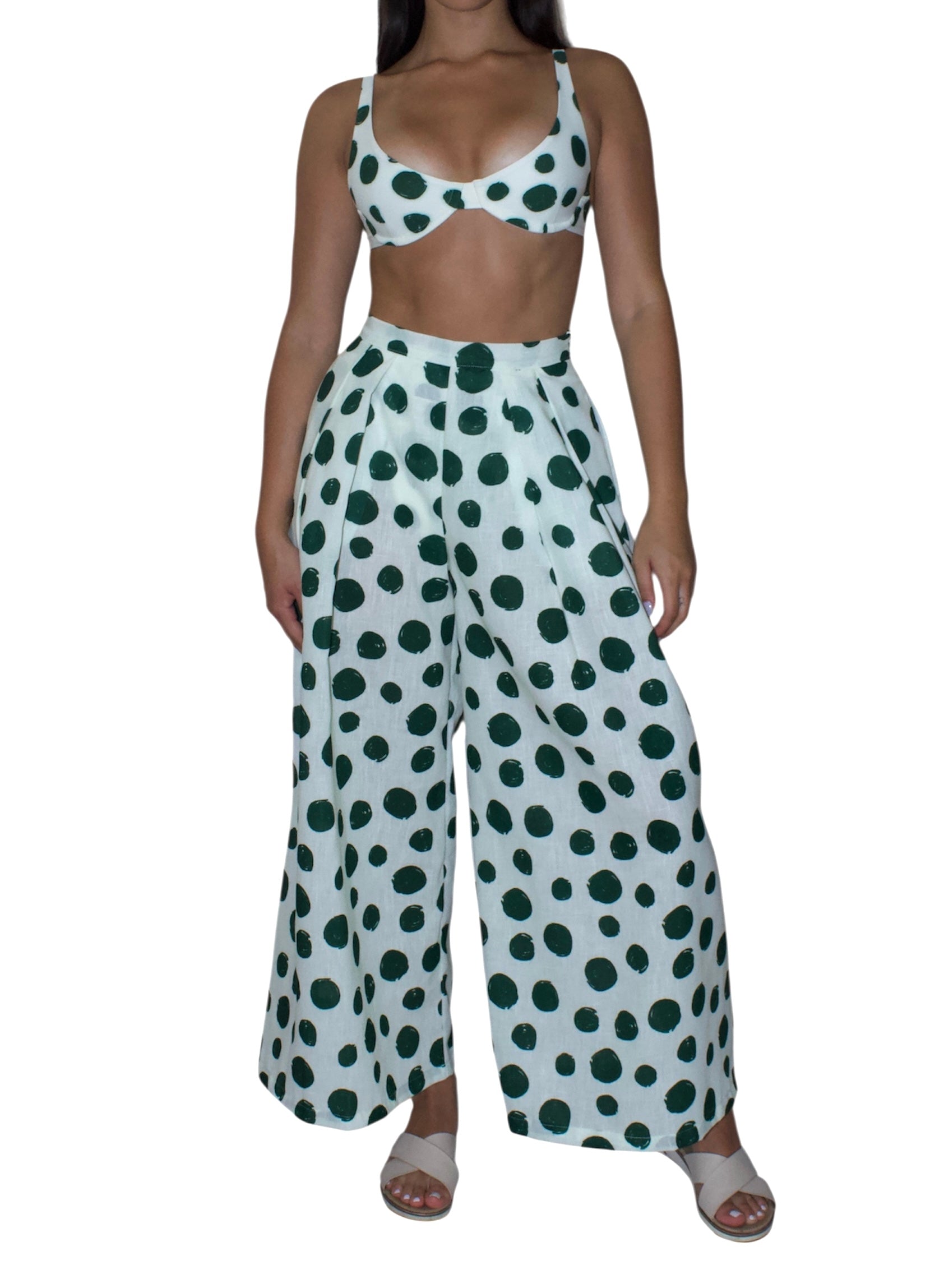 Azure wide leg trouser