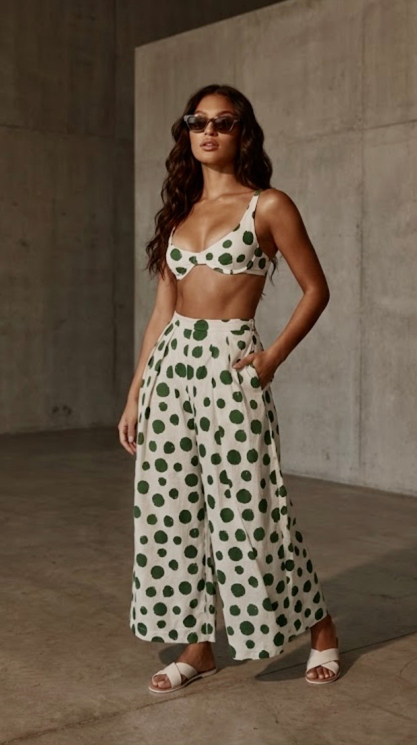 Azure wide leg trouser
