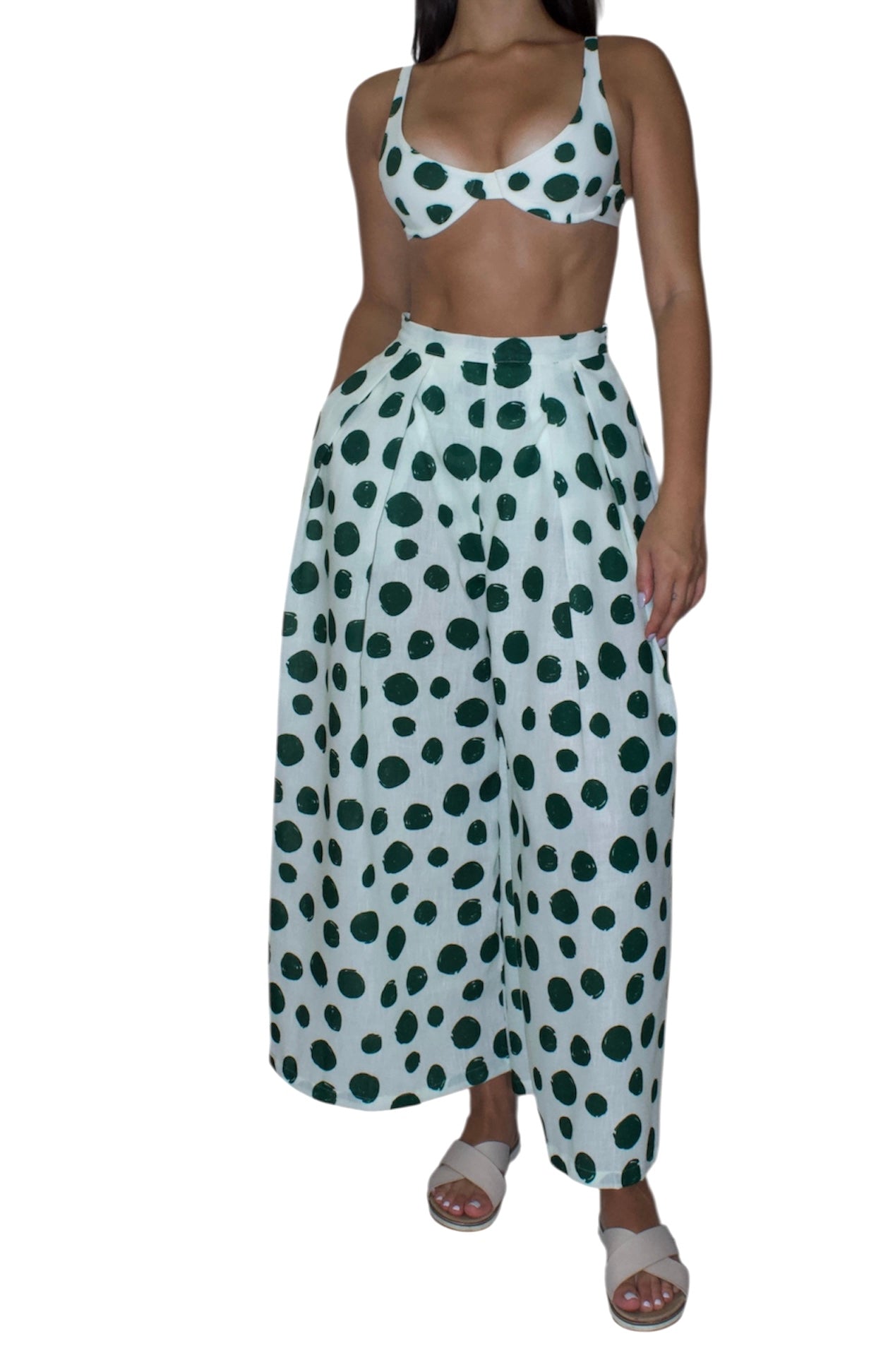 Azure wide leg trouser