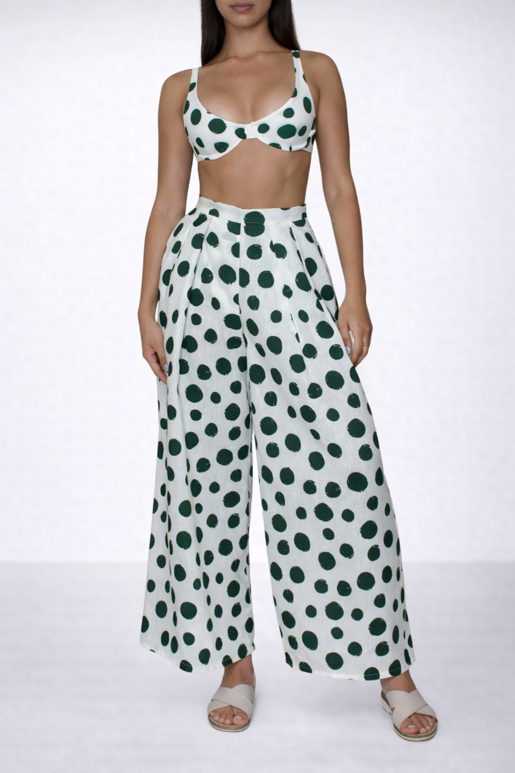 Azure wide leg trouser