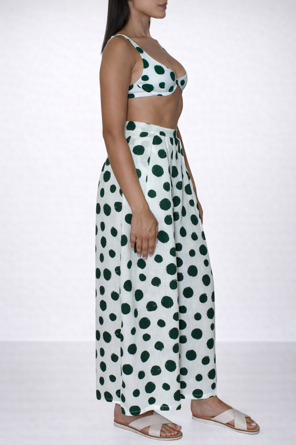 Azure wide leg trouser